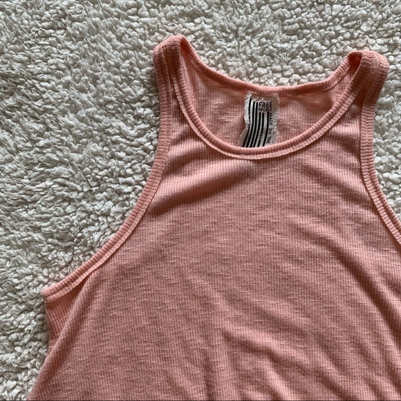 Free People Light Pink Racerback Tank Top Size Medium - Picture 3 of 7